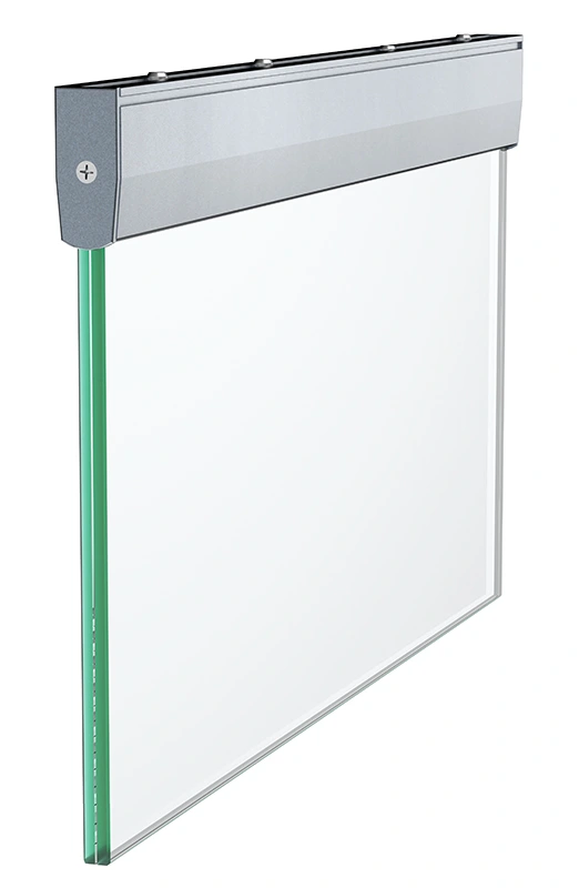 Profilo con pinza in vetro per porta LBFL