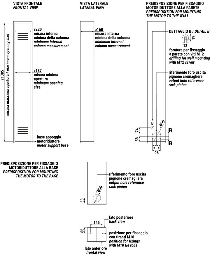 Predisposizione per l`installazione standard